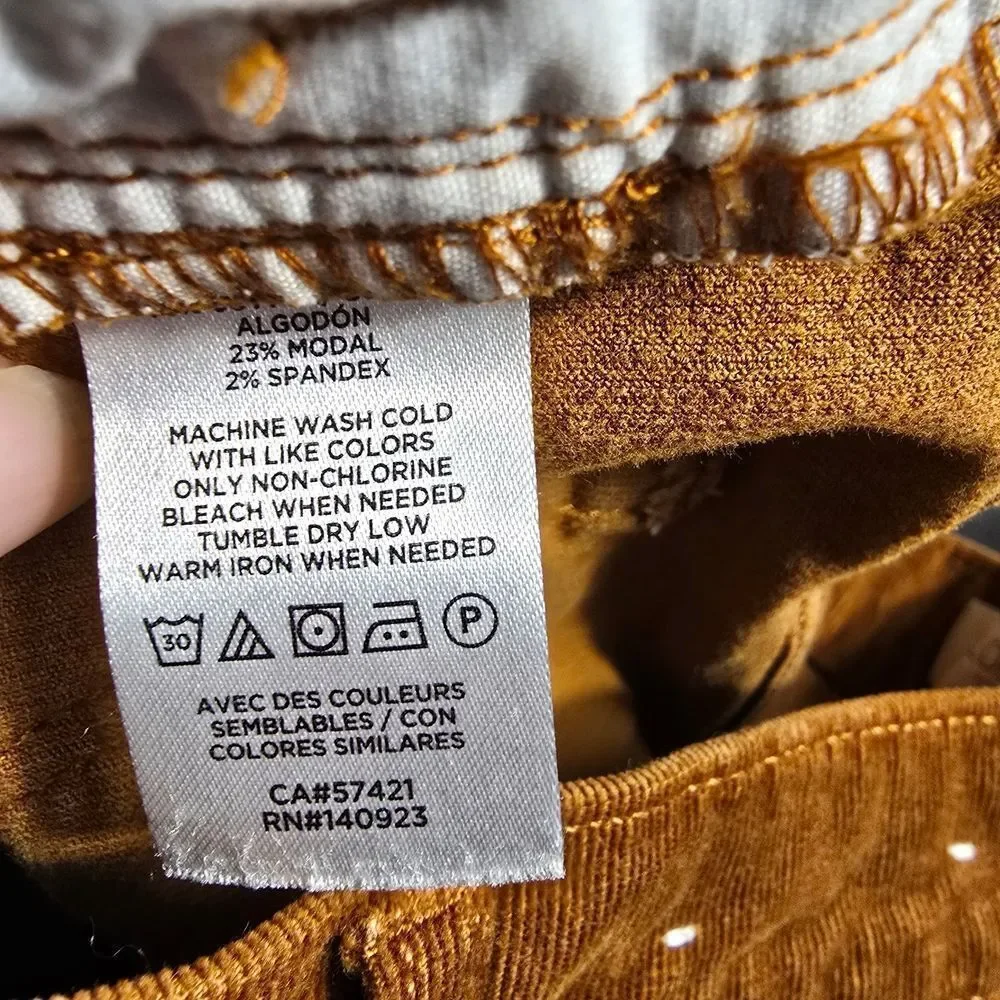 LOFT Brown Corduroy lJeans Size 8p